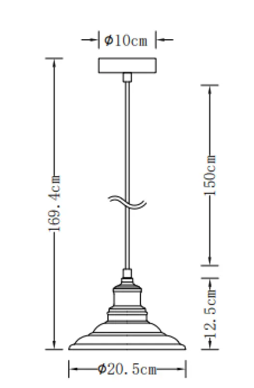Decor Loret brezčasna siva viseča svetilka s premerom 20,5 cm 8854