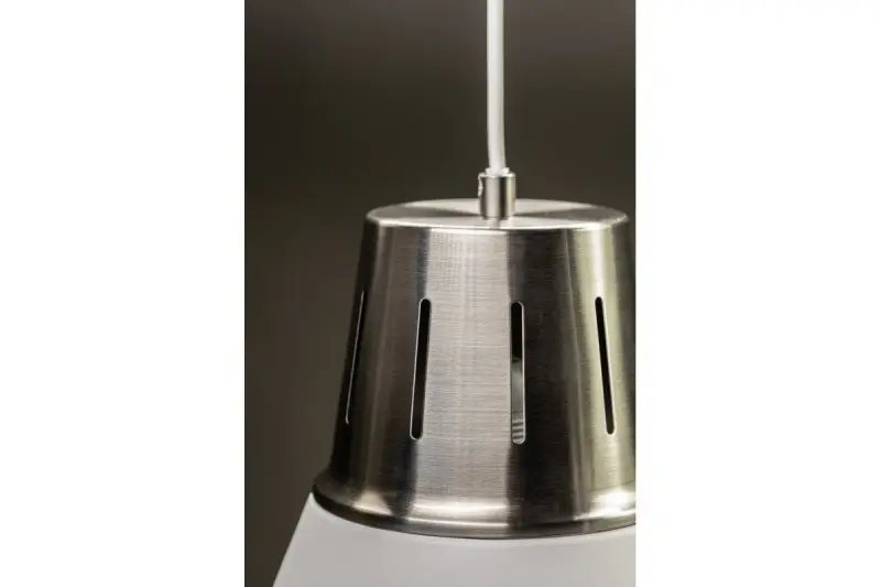 Decor Gianni elegantna bela viseča svetilka, premer 22 cm, 8075