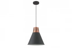 Decor Gianni stijlvolle zwarte koperen hanglamp met een diameter van 32 cm, 8105