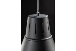 Decor Gianni, stijlvolle volledig zwarte hanglamp, 32 cm doorsnee, 8136