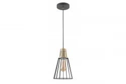Decor Kaliope modna črna viseča svetilka iz žice, premer 18 cm, 8068