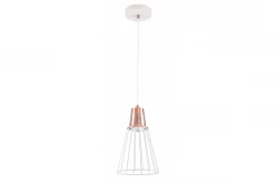 Decor Kaliope modna bela bakrena viseča svetilka s premerom 18 cm 8235