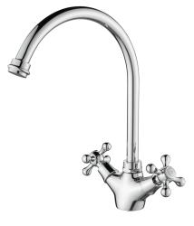 AquaTrimo Windsor klasična kuhinjska nostalgijska kuhinjska pipa z okroglo cevjo krom 21WS7652CM