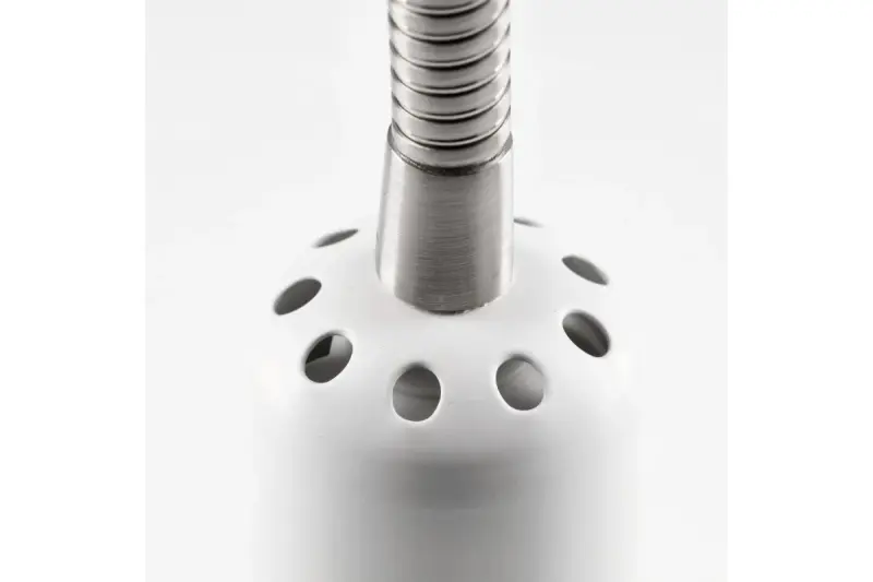 Decor Etore bela stenska svetilka s kovinsko roko, premer 11 cm, 1952