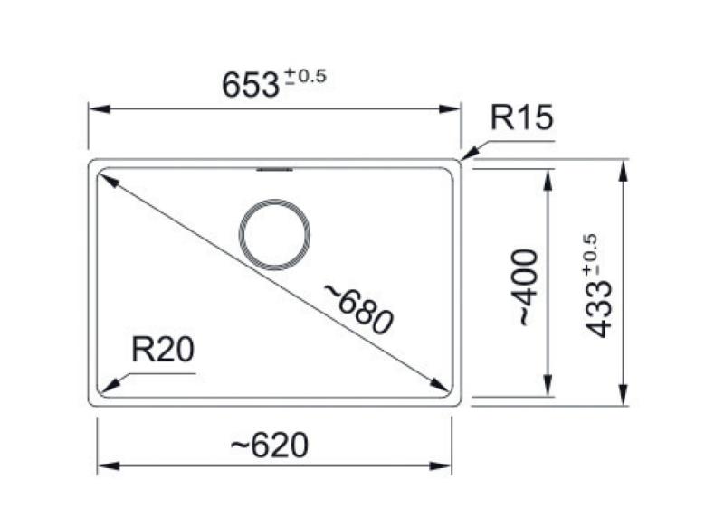 Franke Maris MRG 110-62 Fragranite črna izdaja mat črna podpultna pomivalna korita