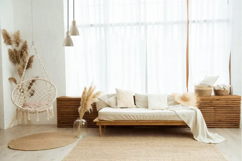 Decor Etore beige viseča svetilka s črnim kablom 2089