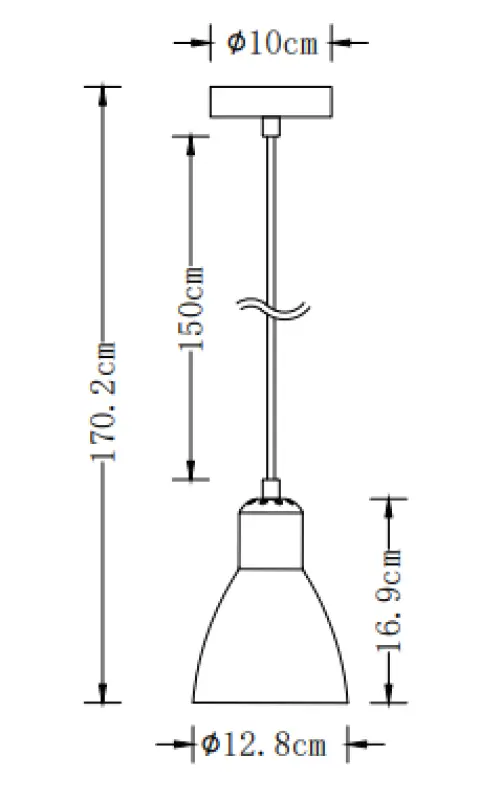 Decor Etore bela viseča svetilka z belim kablom 1983