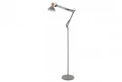 Decor Artemia siva talna svetilka dolga kovinska roka premer 16,5 cm 2300