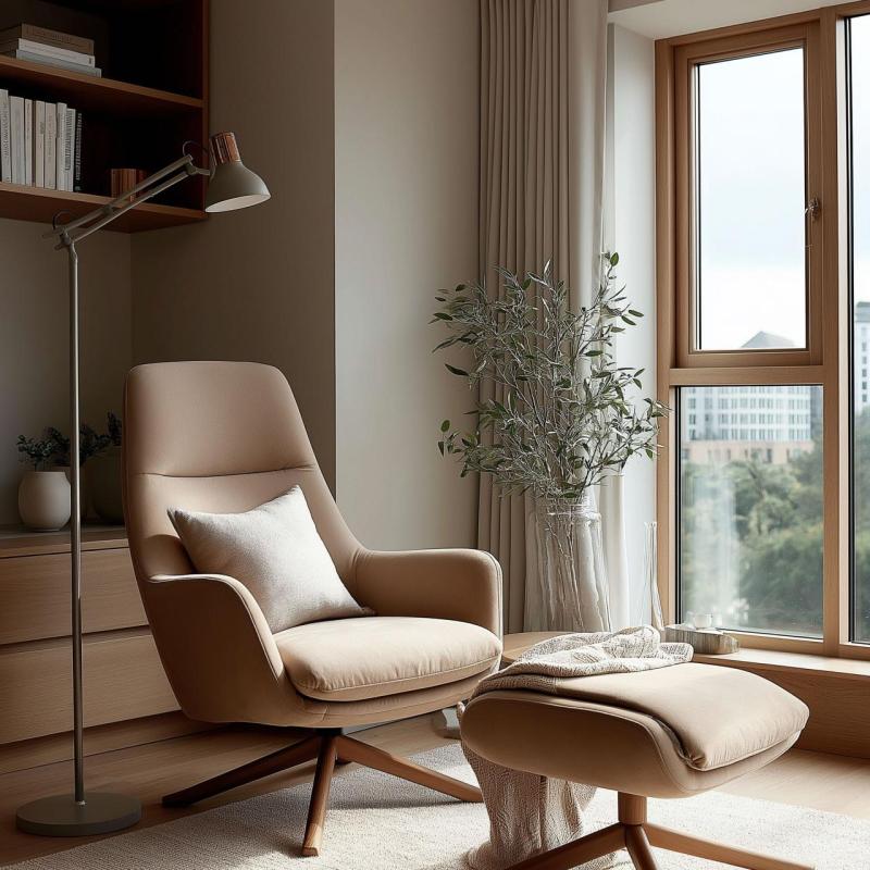 Decor Artemia siva talna svetilka dolga kovinska roka premer 16,5 cm 2300