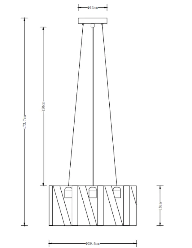 Decor Melody črna viseča svetilka z največ 3 svetlobnimi viri, premer 39,5 cm, 2638