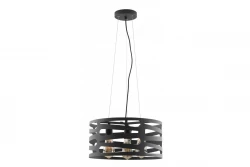 Decor Marisa črna viseča svetilka s koničnimi vodoravnimi prostori, največ 3 svetlobni viri, premer 40 cm, 2584