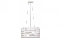 Decor Marisa bela viseča svetilka s stožčastimi vodoravnimi režami, največ 3 svetlobni viri, premer 40 cm, 2782