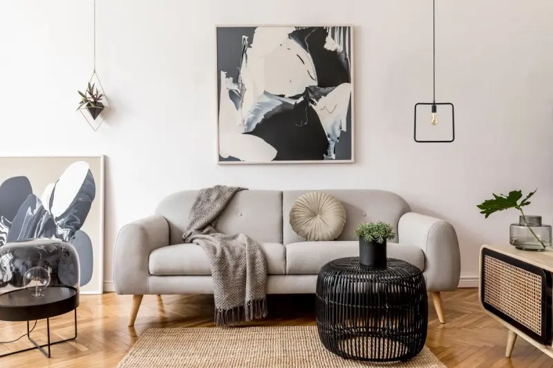 Decor Lija črna enotočkovna kvadratna viseča svetilka 2614