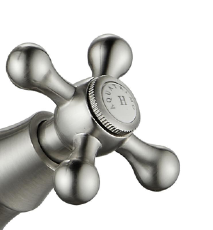 AquaTrimo Windsor klasična kuhinjska nostalgična kuhinjska pipa z okroglim izlivom nerjaveče jeklo 21WS7652NM