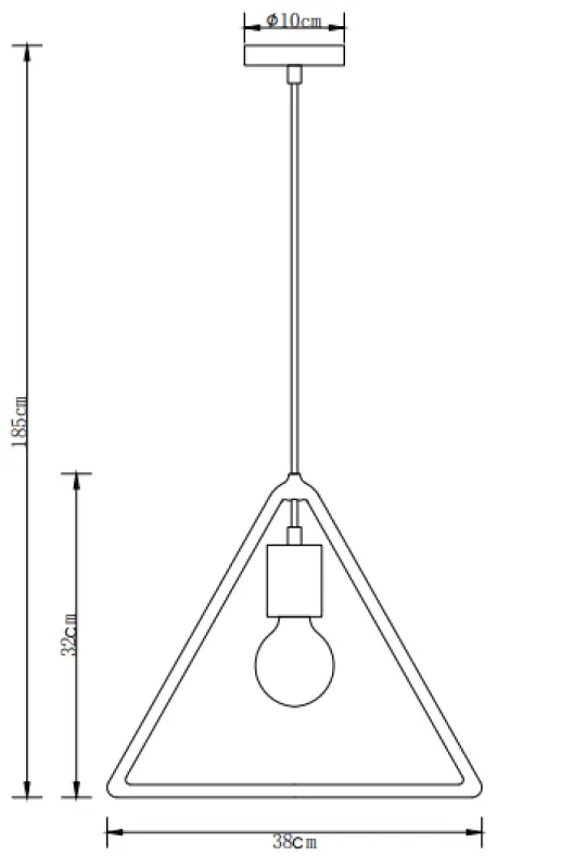 Decor Gija siva enopična trikotna viseča svetilka 2751