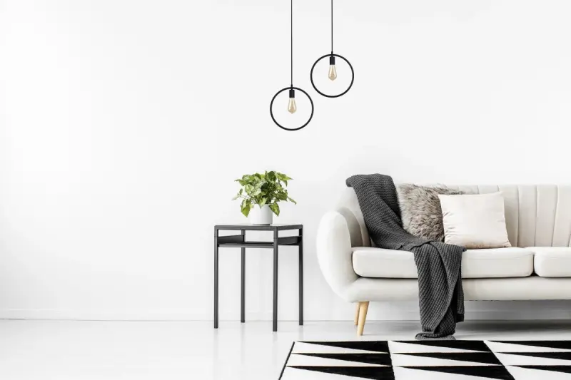 Decor Fija črna okrogla enotočkovna viseča svetilka 2805