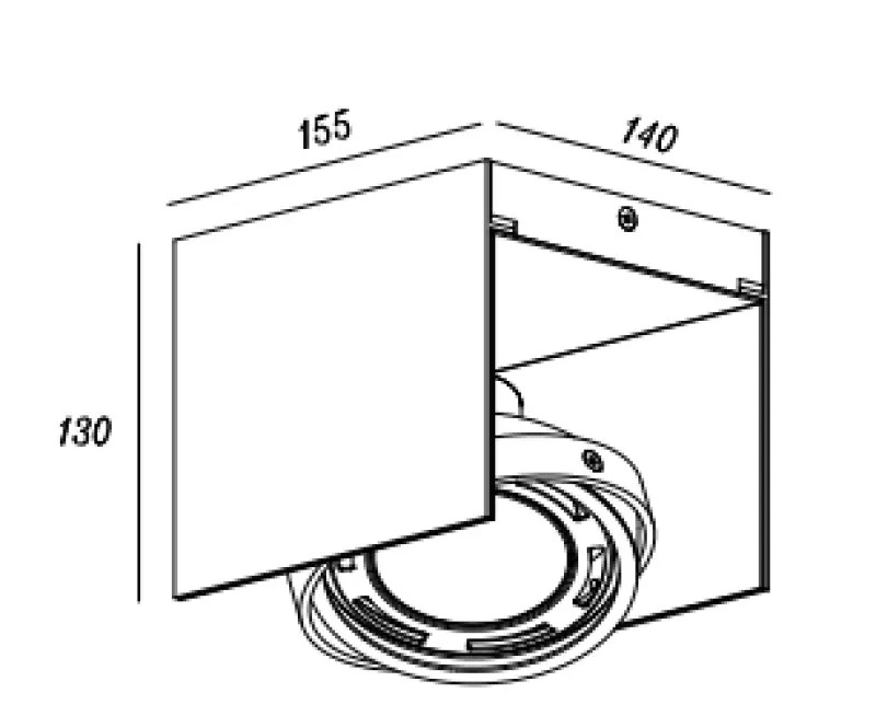 Decor Verso črno-bela stropna svetilka z gibljivo glavo 1 vir svetlobe 4236