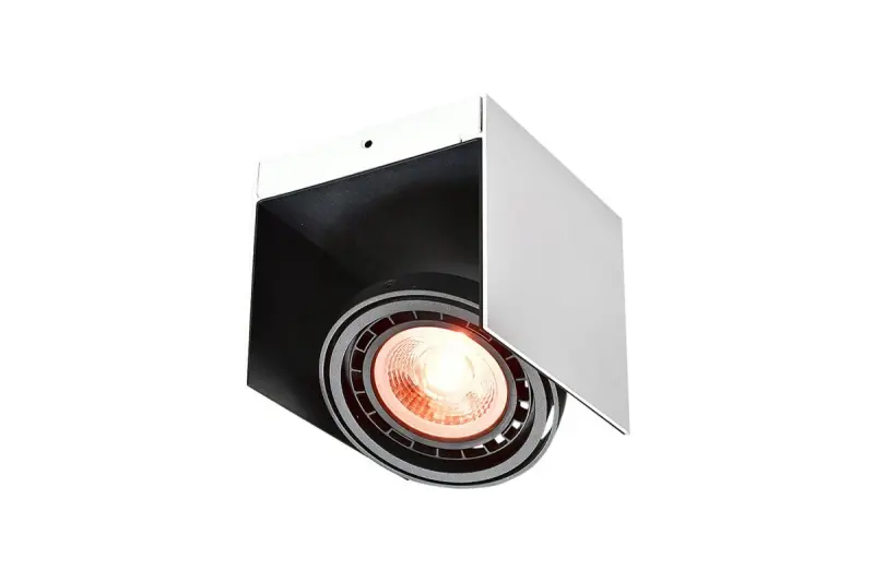 Decor Verso črno-bela stropna svetilka z gibljivo glavo 1 vir svetlobe 4236