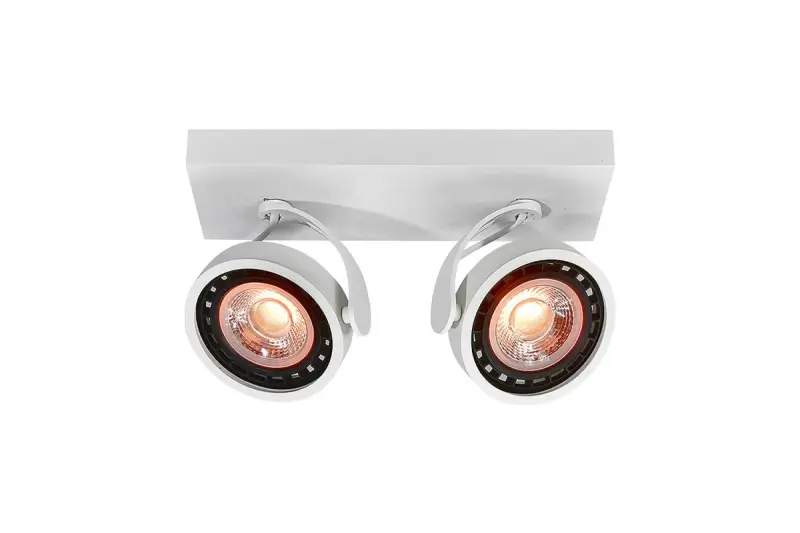 Decor Wally stropna svetilka ali stenska svetilka bela v premični glavi 2 svetlobna vira 4373