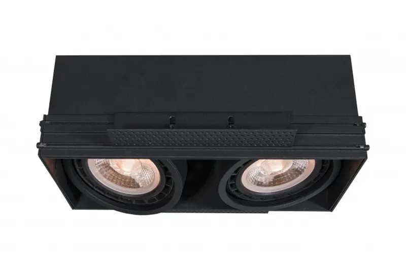 Decor Milo črna vgradna stropna svetilka brez okvirja z 2 svetlobnima viroma 4755