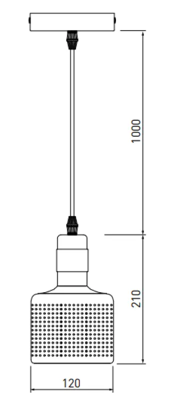 Decor Bellis črna zlata cilindrična viseča svetilka z 1 svetlobnim virom 4666