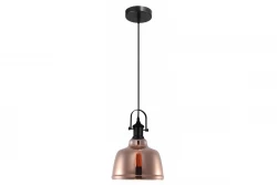 Decor Muscari II črna viseča svetilka s kovinsko bakreno barvo senčnika in črnim nosilcem svetilke 3930