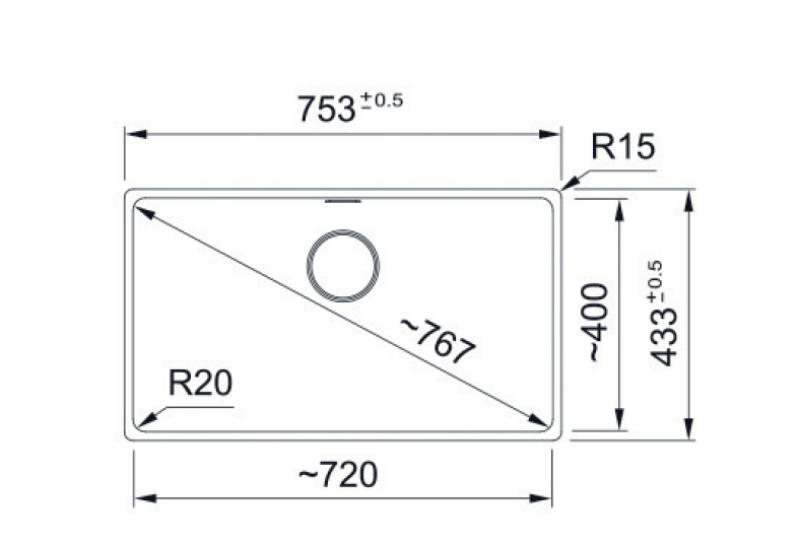 Franke Maris MRG 110-72 Fragranite polar white podpultni umivalnik