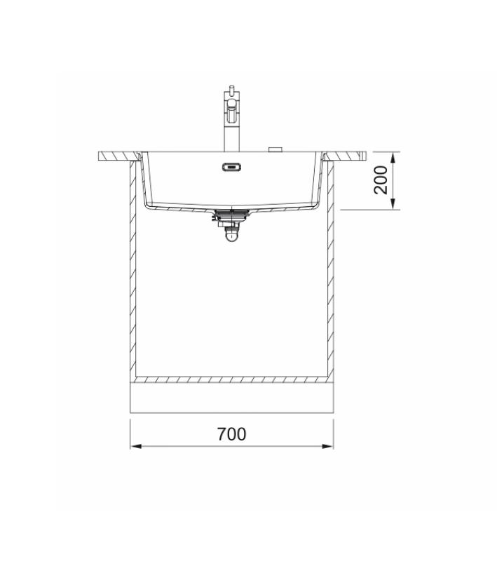 Franke Maris MRG 210-62 Fragranite mat črno pomivalno korito za ravno vgradnjo
