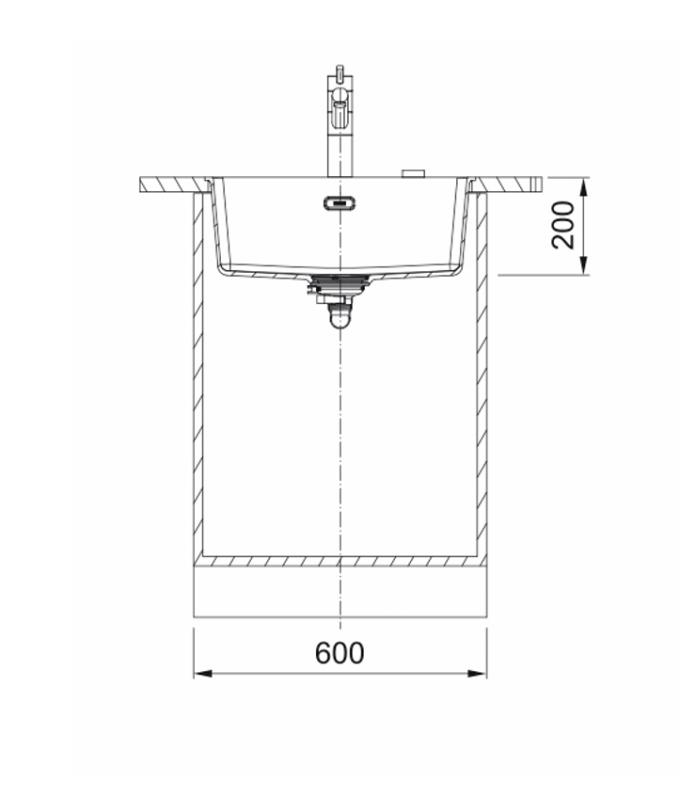 Franke Maris MRG 110-52 Fragranite sivi kamniti umivalnik za podpultno vgradnjo