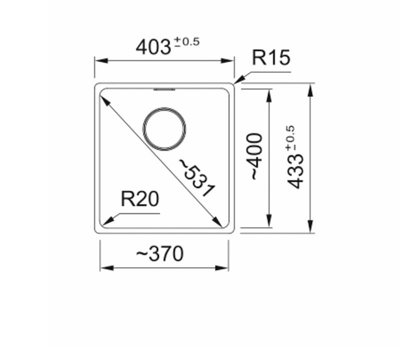 Franke Maris MRG 210-37 Fragranite mat črna kuhinjska pomivalna korita za vgradnjo na ravno površino