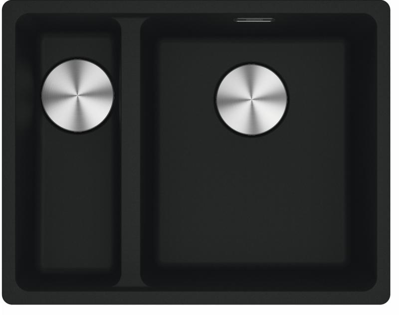 Franke Maris MRG 260-34-15 Fragranite Matt črna pomivalno korito Desna stran ravna vgradnja