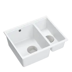 Quadri Newport II wit 1,5 pomivalno korito granit nadgradni in vgradni pomivalnik 555x460mm z inox čepom 1208957860
