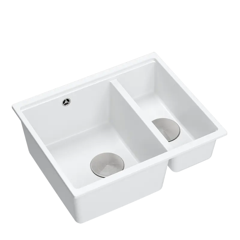 Quadri Newport II wit 1,5 pomivalno korito granit nadgradni in vgradni pomivalnik 555x460mm z inox čepom 1208957860