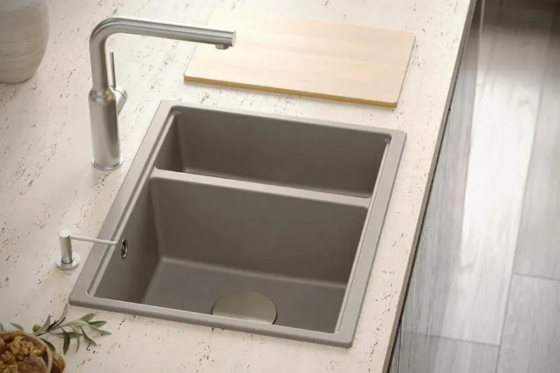 Quadri Newport II wit 1,5 pomivalno korito granit nadgradni in vgradni pomivalnik 555x460mm z inox čepom 1208957860