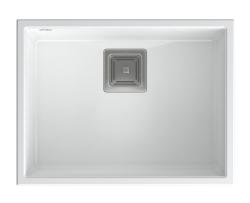 Quadri Quadrangle bel granit podpultni umivalnik 55x42cm z inox čepom 1208957884