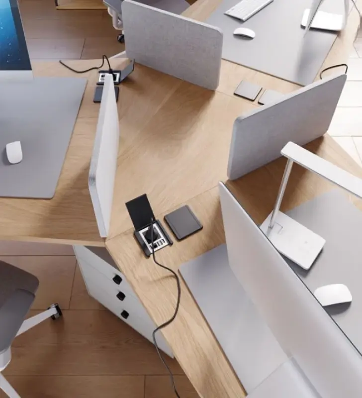 Indux Flip vgradna vtičnica z ozemljitvijo mat črna z 2xUSB A, 1xRJ45 in HDMI priključkom črna 1208957915