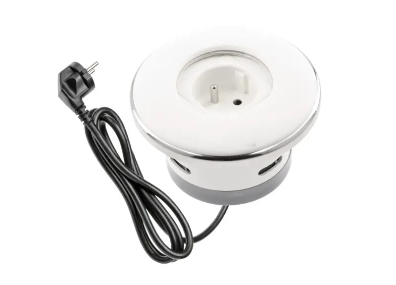 Indux Cover vgradni vtičnica z zemeljskim kontaktom mat bela Vtičnica s pokrovom, ki se lahko zapre 1208957925