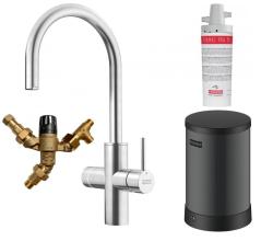 Franke Maris water hub 4L grelnik 3-v-1 s Touch elektronsko pipo za vrelo vodo iz nerjavečega jekla z obvodom waterhub 1208957944