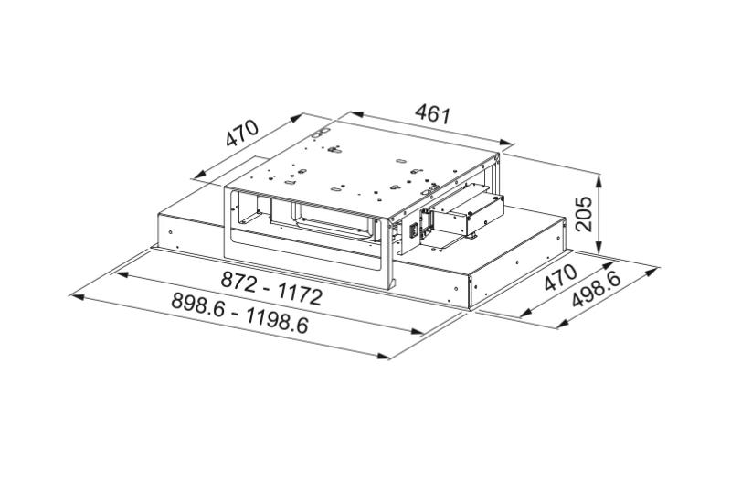 Franke Maris stropna enota bela steklena kuhinjska napa 90cm 350.0679.879