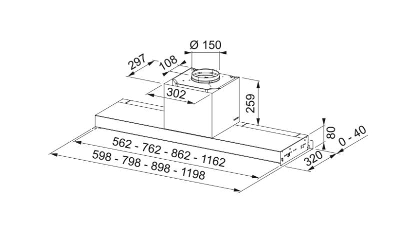 Franke AQ Sense vgrajena kuhinjska napa iz nerjavečega jekla 90 cm 305.0657.263