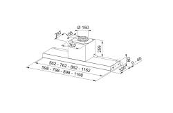 Franke AQ Sense vgradna enota iz nerjavečega jekla kuhinjska napa 120 cm 305.0657.262