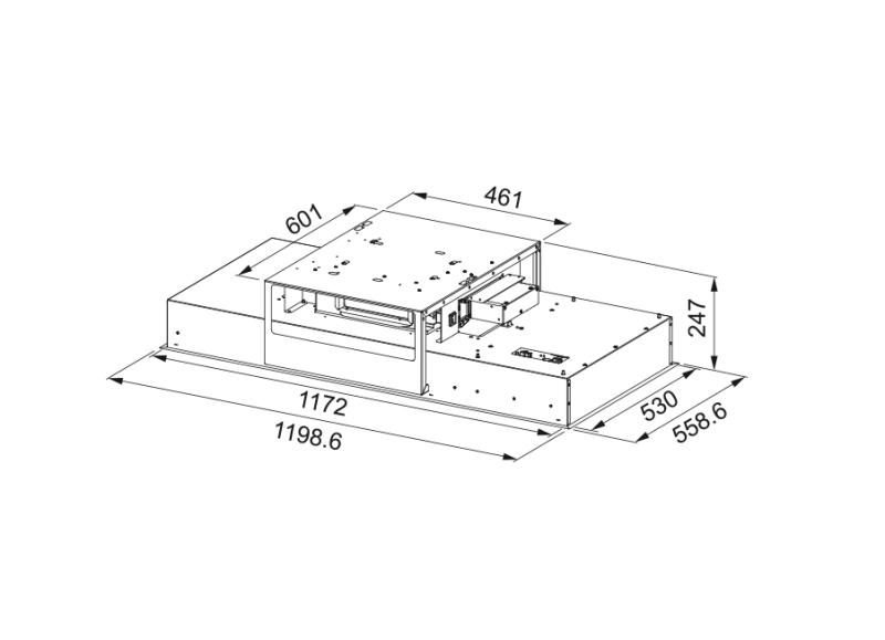 Franke Mythos Air Hub D stropna enota bela steklena napa 120cm 350.0679.885