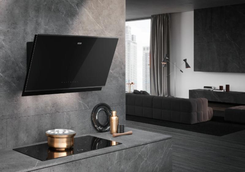 Franke Mythos Pro stenska napa iz črnega stekla 90 cm 330.0682.353