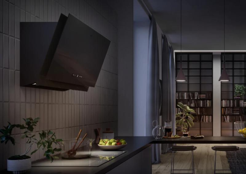 Franke Maris 2.0 Pro vertikalna črna steklena napa 90 cm 330.0682.357