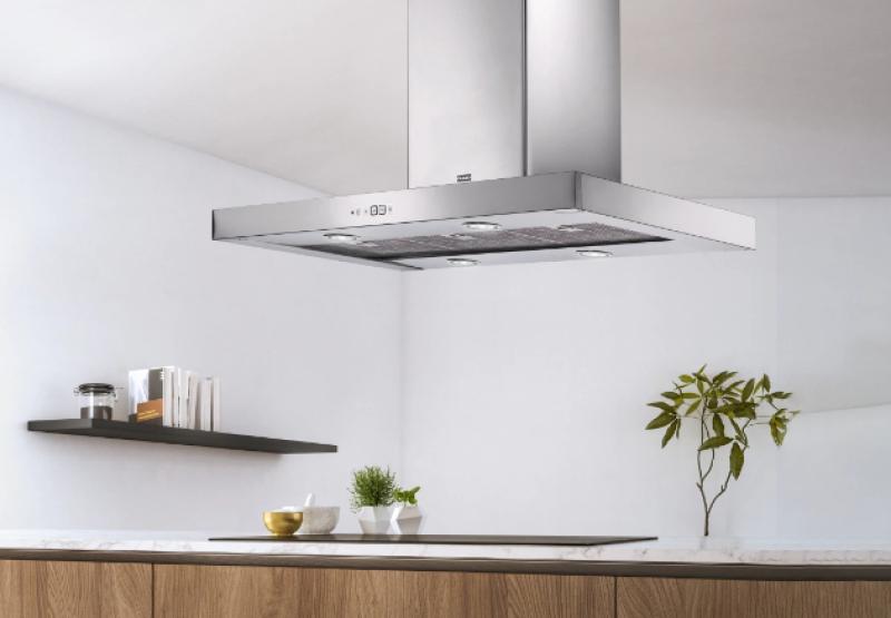 Franke Mythos Tale otok nerjaveče jeklo kuhinjska napa 90 cm 325.0552.774