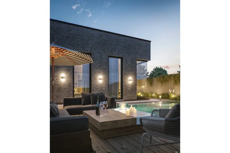 Verlichting Corta tuinverlichting muurlamp antraciet voor 2 lichtbronnen 1289002