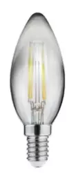 Decor Lumiere ovalna LED žarnica E14 Filament toplo bela 2700K dimljeno steklo 35mm
