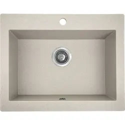 Aquadesign Kmečka hiša med ali na granitno pomivalno korito bež pesek 58x49cm 1208958164