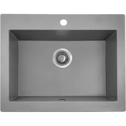 Aquadesign Farmhouse vgradno ali nadgradno granitno korito sivo 58x49cm 1208958165