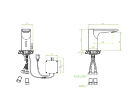 Aquadesign Sensor pipa elektronska umivalniška pipa na baterije ali omrežno napajanje krom 1208958186